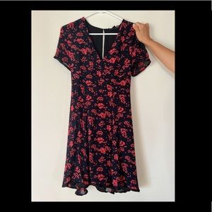 All Saints red floral dress worn